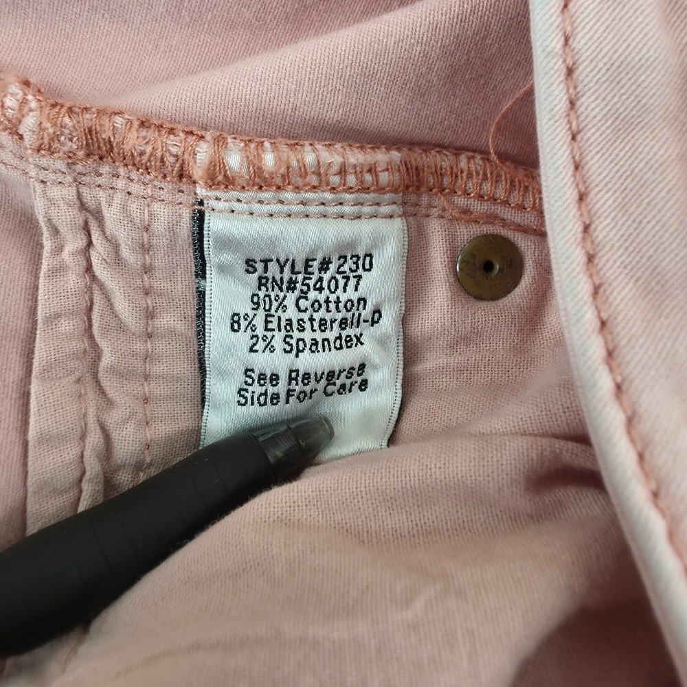 Cabi Style 230 Skinny Mid Rise Stretch Pink Jeans Womens 14 - Picture 8 of 8